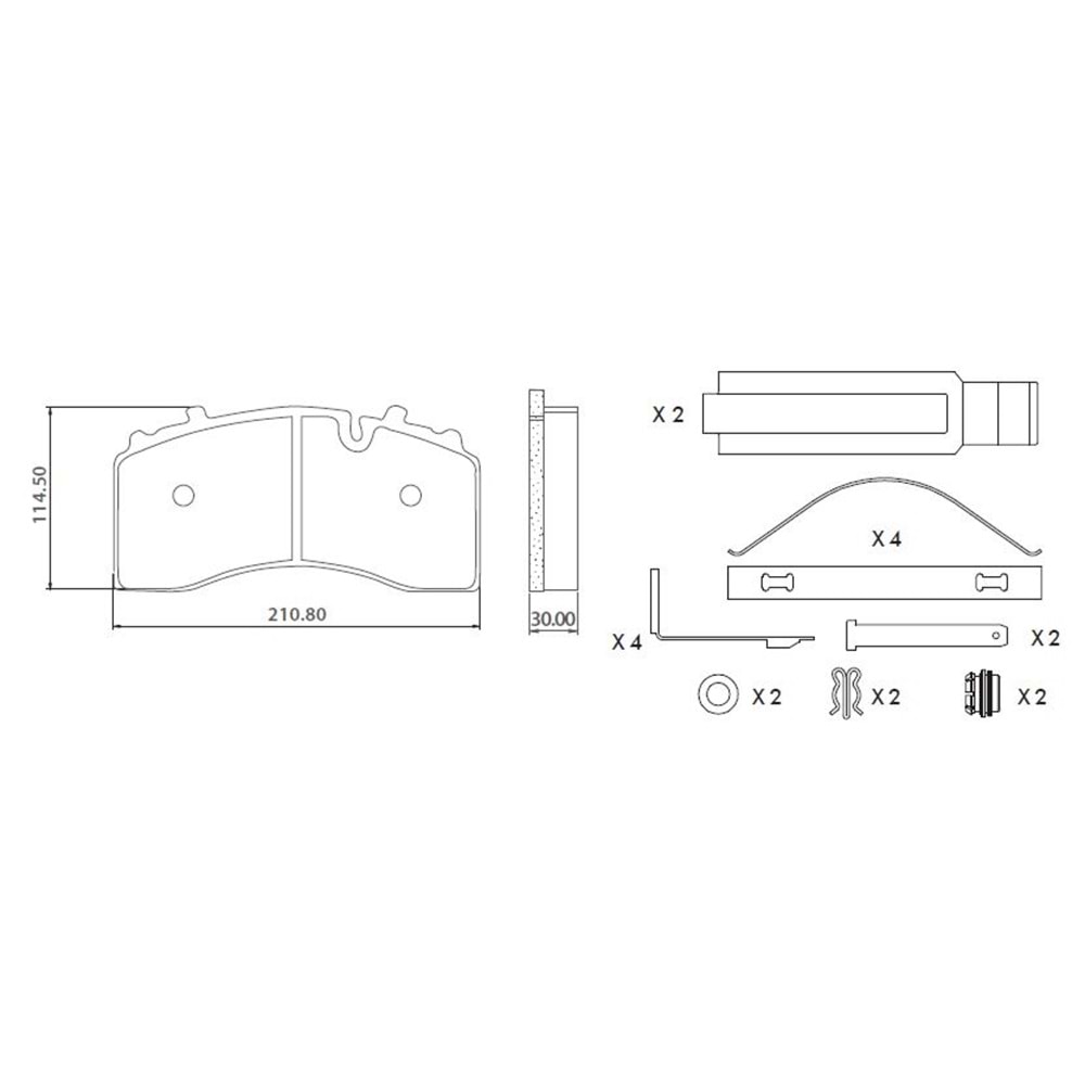 BLU DİSK FREN BALATASI BP-W DİNGİL (BÜYÜK) Y.M - 29228