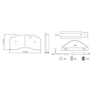 BLU DİSK FREN BALATASI BP-W DİNGİL (BÜYÜK) Y.M - 29228