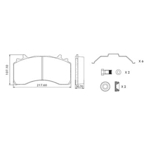 BLU DİSK FREN BALATASI MAN TGX Y.M - 29279