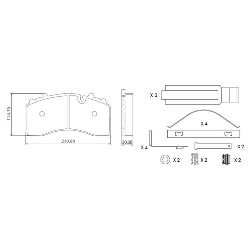 BLU DİSK FREN BALATASI BP-W DİNGİL (BÜYÜK) Y.M - 29228