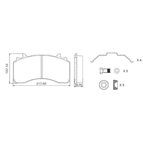 BLU DİSK FREN BALATASI MAN TGX Y.M - 29279