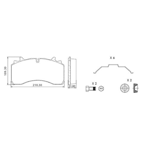 LUMAG DİSK FREN BALATASI SAF DORSE - 29162