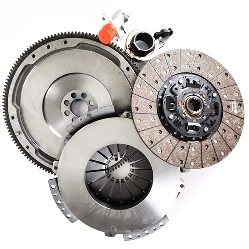 DEBRİYAJ SETİ - ISUZU NPR75 - NPR8 - NPR10 / BASKI+DİSK+RULMAN+VOLAN+ÇATAL TOPUZU+OTOM. AYARLI ALT MRK. - AĞIR HİZMET