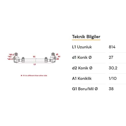 KOMPLE ROT - FORD 5C463304BA 5C463304BB