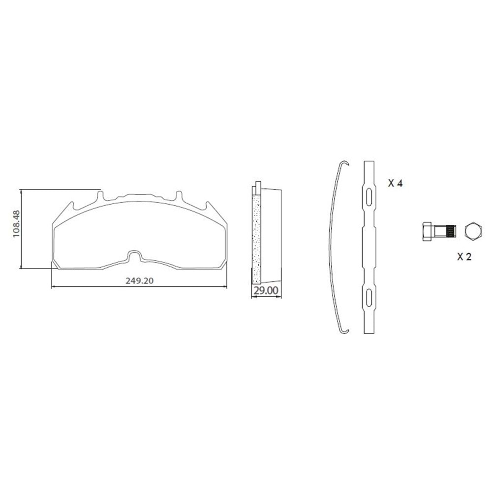 BLU DİSK FREN BALATASI - SCANIA S SERİSİ ÖN ARKA Y.M 29332