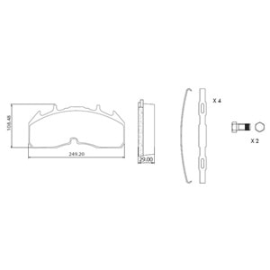 BLU DİSK FREN BALATASI - SCANIA S SERİSİ ÖN ARKA Y.M 29332