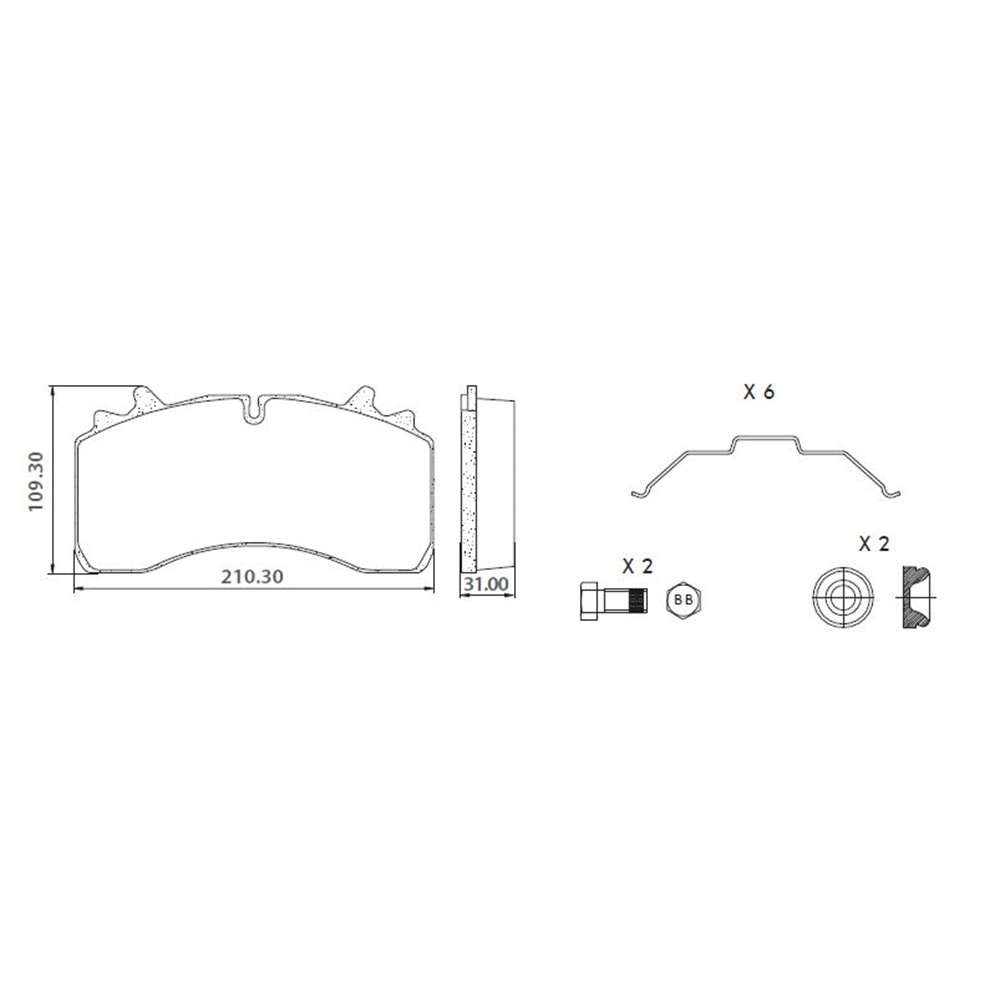 LUMAG DİSK FREN BALATASI SAF DORSE - 29162