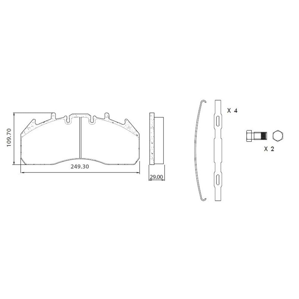 LUMAG DİSK FREN BALATASI RVI MAGNUM - VOLVO FE-FM - 29174