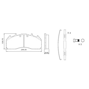 LUMAG DİSK FREN BALATASI RVI MAGNUM - VOLVO FE-FM - 29174