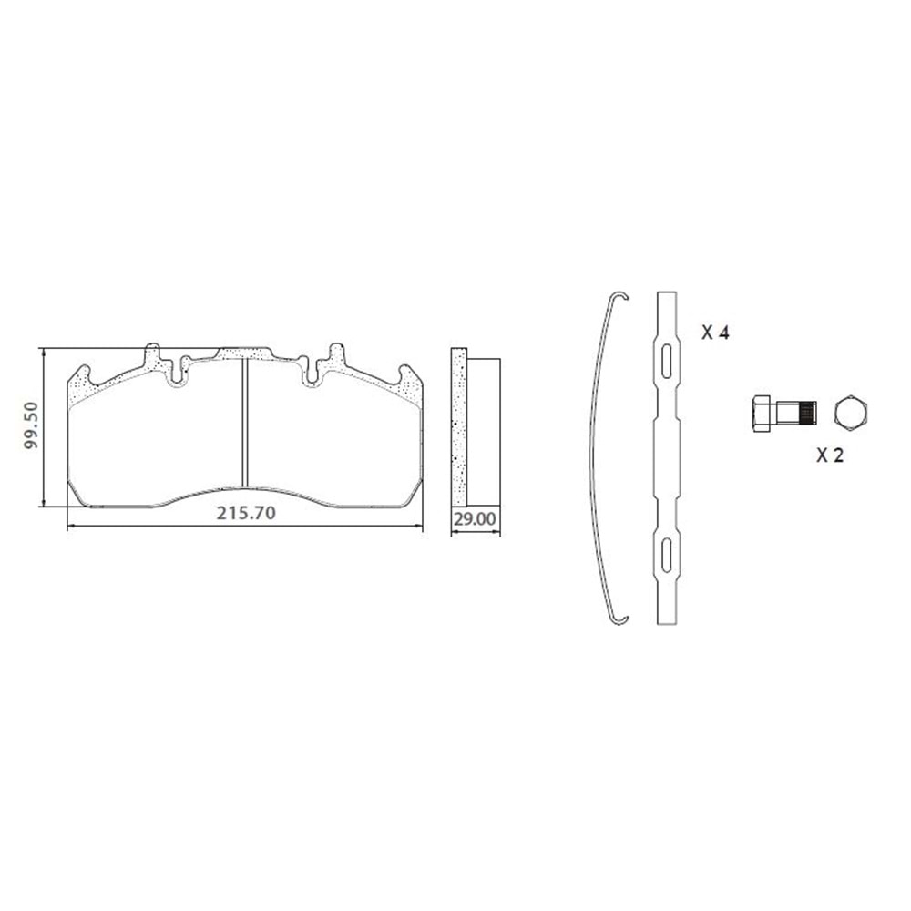 LUMAG DİSK FREN BALATASI RVI MİDLUM VOLVO FL - 29173