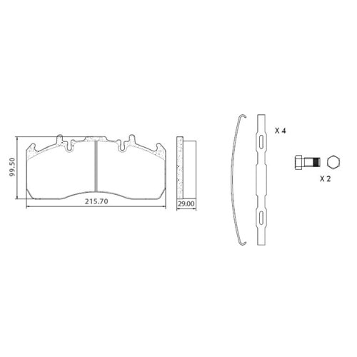 LUMAG DİSK FREN BALATASI RVI MİDLUM VOLVO FL - 29173