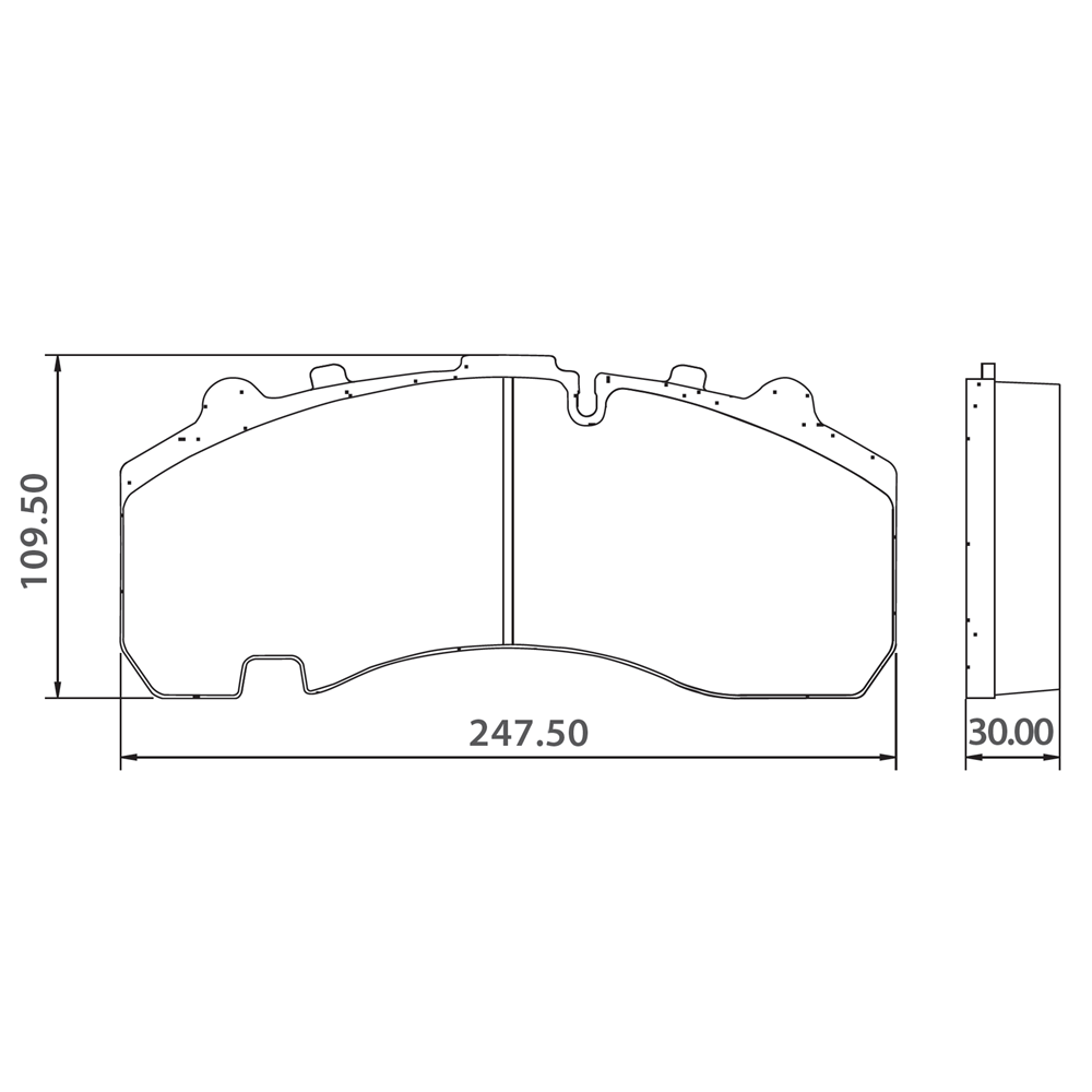 DİSK FREN BALATASI - PREMIUM 29167 BP-W DORSE (ARKA) MERCEDES AXOR ACTROS (ÖN ARKA)