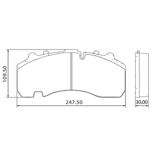 DİSK FREN BALATASI - PREMIUM 29167 BP-W DORSE (ARKA) MERCEDES AXOR ACTROS (ÖN ARKA)