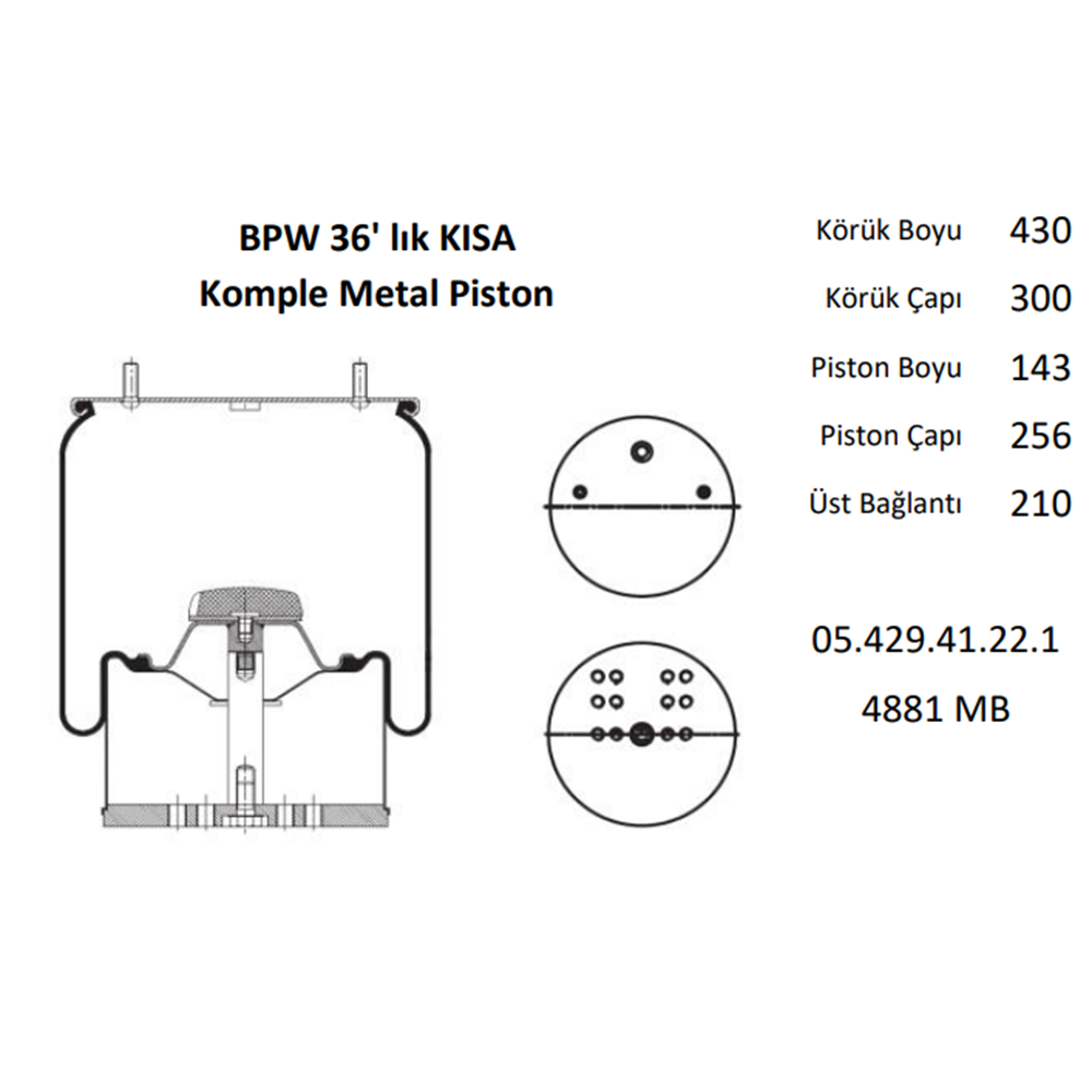KOMPLE METAL PİSTON