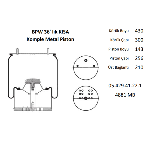 KOMPLE METAL PİSTON