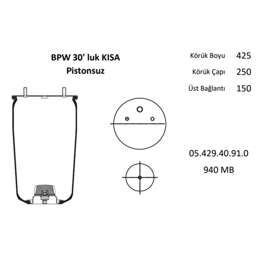 KÖRÜK - DORSE / BPW DİNGİL - PİSTONSUZ