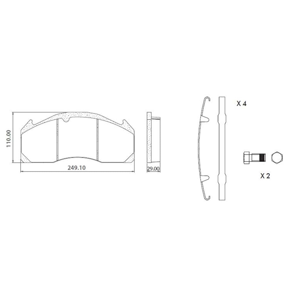 DİSK FREN BALATA VOLVO FH 12(YAYLI) GACU