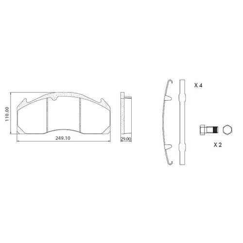 DİSK FREN BALATA VOLVO FH 12(YAYLI) GACU