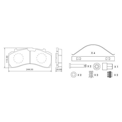 DİSK FREN BALATA MERCEDES YM ÖN (YAYLI) GACU