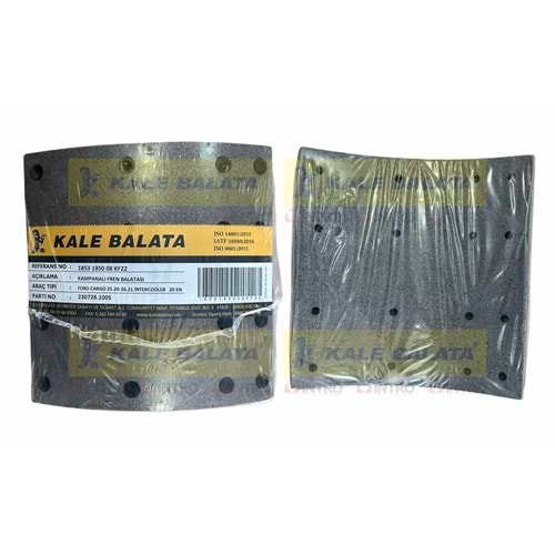 KAMPANA FREN BALATASI - ÖN ARKA FORD CARGO SERİSİ LEYLAND/DAF 80 SERİSİ (20 EN)