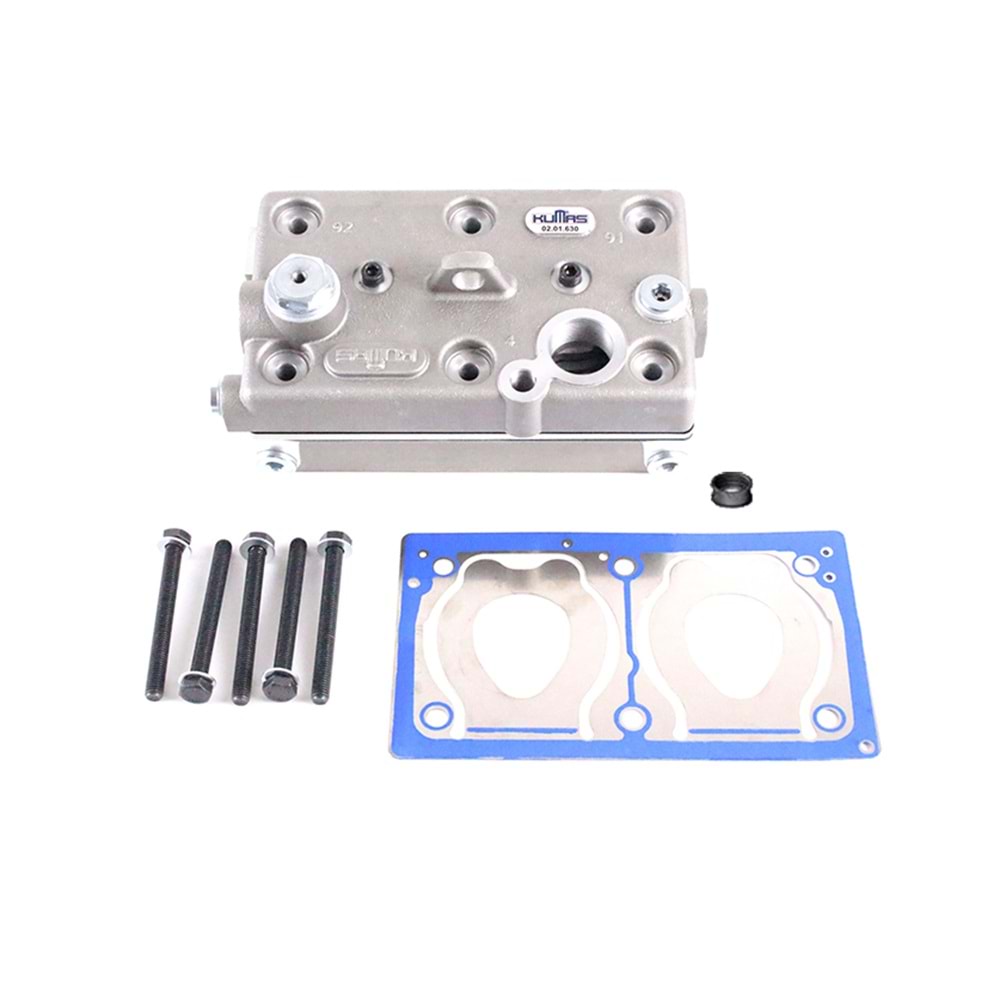 KOMPRESÖR KOMPLE ÇİFT SİLİNDİR KAPAK BYPASLI